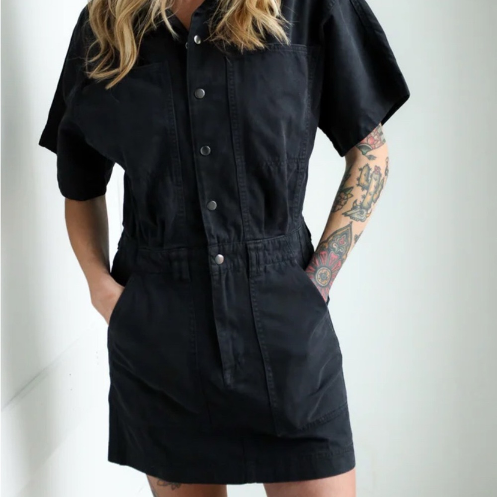 Pistola Black Rosie Mini, Smocked Waist Dress